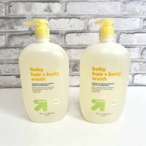 Set of 2 - Up & Up Tear Free Baby Hair + Body Wash - Hypoallergenic Paraben Free